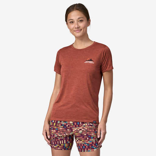 Patagonia Capilene Cool Daily Graphic Shirt - Lands | Like the Wind: Burl Red X-Dye | Womens