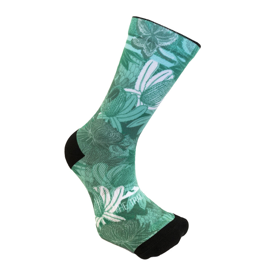 The Trail Co. Running Socks | Green Bloom