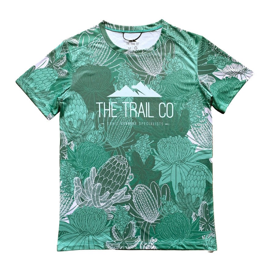 The Trail Co. Run Tee | Green Bloom | Mens