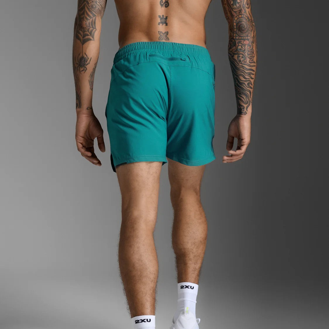 2XU Aero 5 Inch Shorts | Slate Green / Black Reflective | Mens