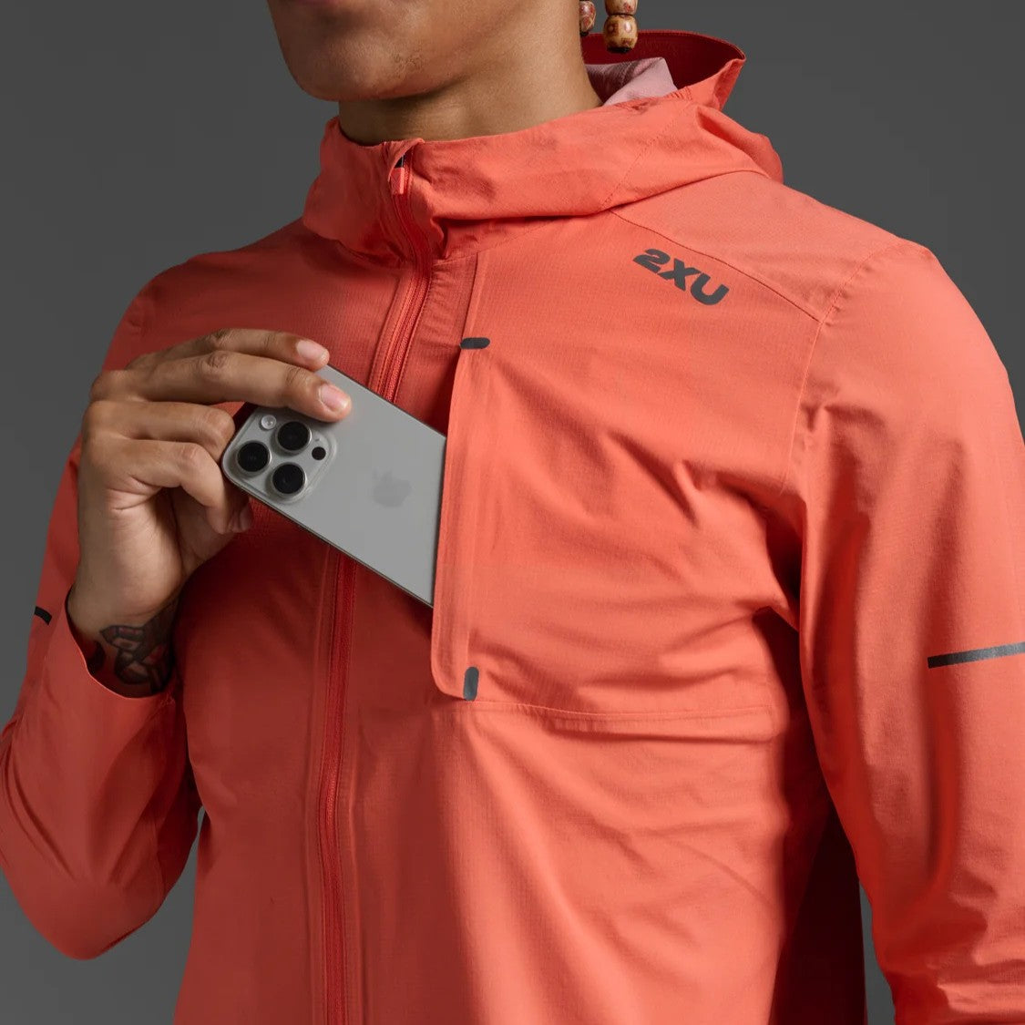 2XU Ignition Shield Jacket | Ember / Black Reflective | Mens