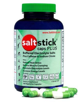 SaltStick Race Ready Electrolyte Caps Plus | 100 Capsules with Caffeine