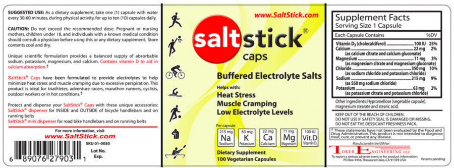 SaltStick Electrolyte Capsules | Non Caffeinated