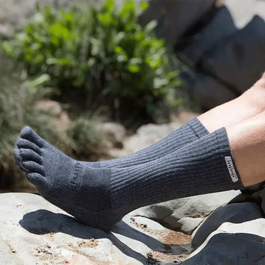 Injinji Trail Sock | Midweight | Crew Length | Granite