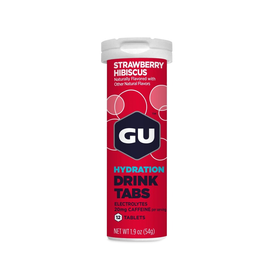 GU Electrolyte Hydration Drink Tabs | Strawberry Hibiscus