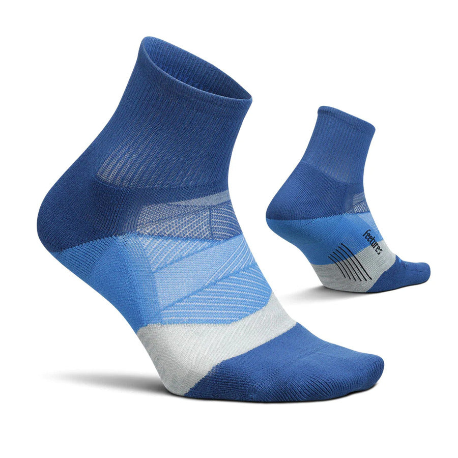 Feetures Elite | Light Cushion | Quarter Length | Buckle Up Blue