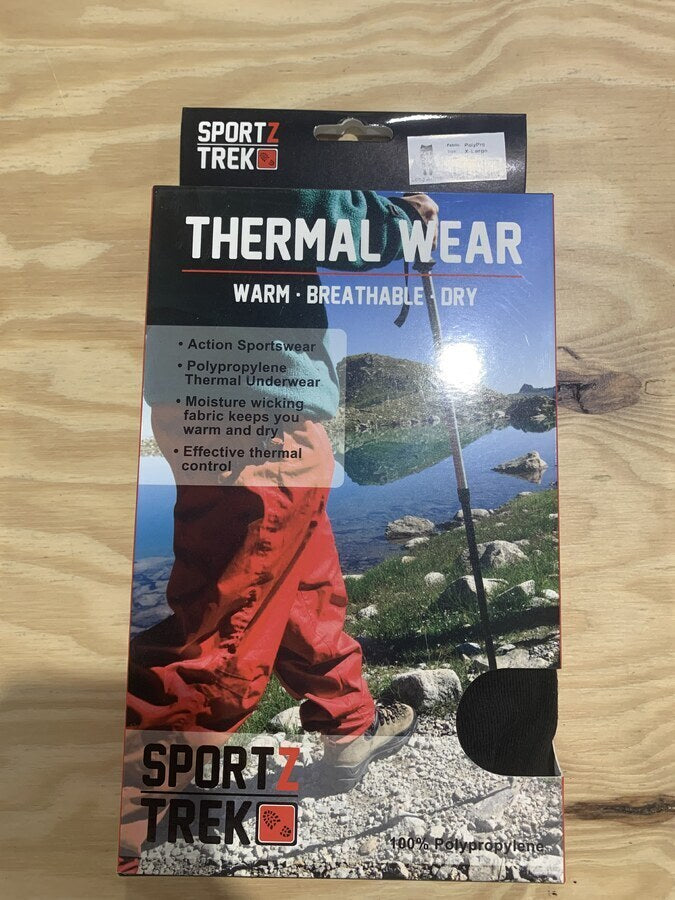 SportzTrek Polypropylene Thermal Pants | Black