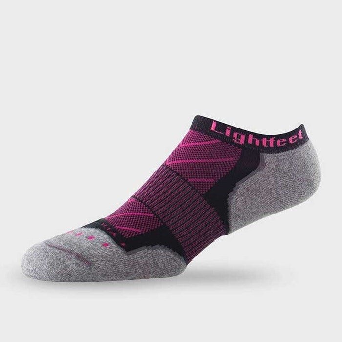 Lightfeet Evolution Socks | Midweight | Mini | Black / Fluro Pink