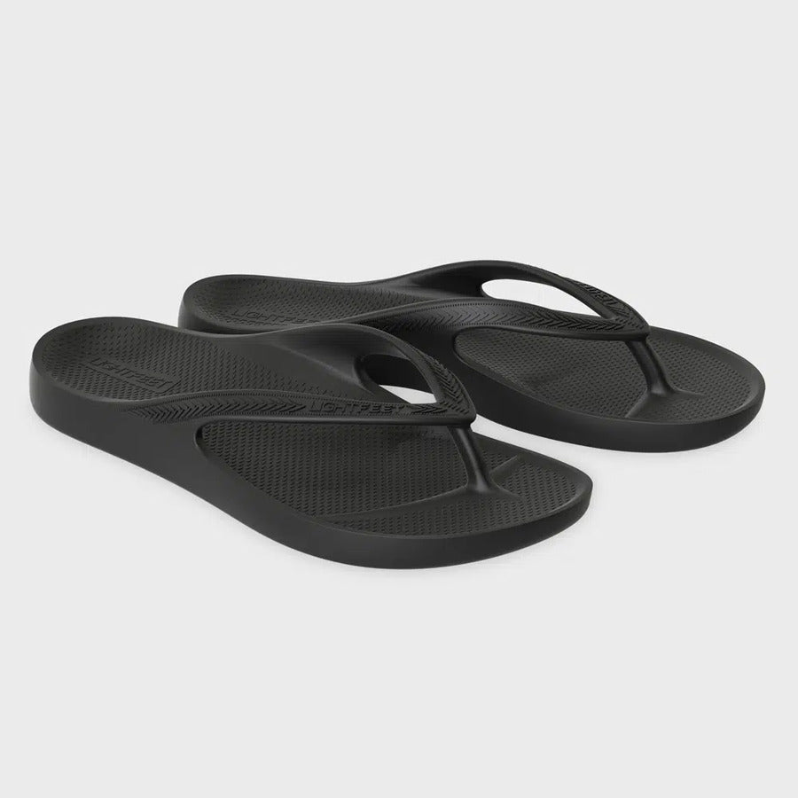 Lightfeet ReVIVE Arch Support Thongs | Black