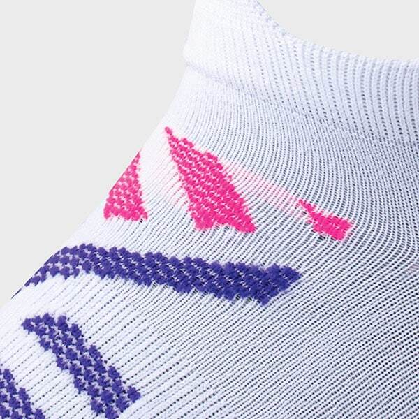 Lightfeet Elevate Sock | Lightweight | Mini | White / Fluro Pink / Purple