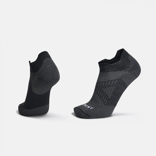 Le Bent Run Sock | Zero Cushion | Micro Tab | Black