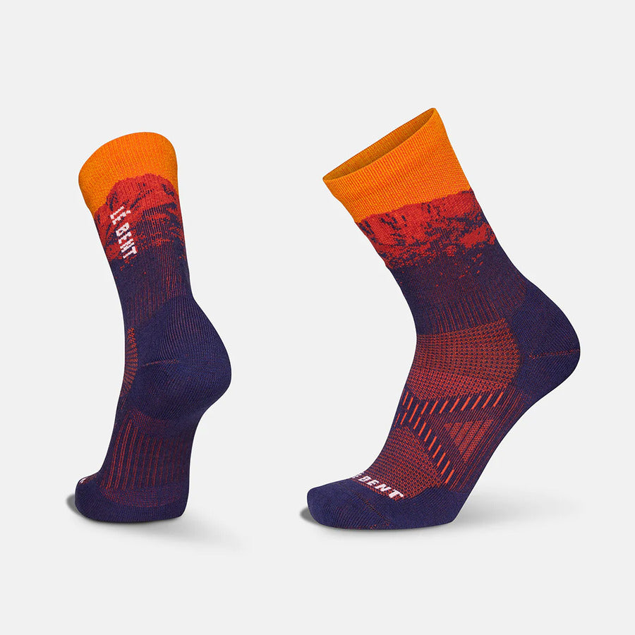 Le Bent Mickey Graglia Pro Series Trail Sock | Zero Cushion | 3/4 Crew Length | Iris