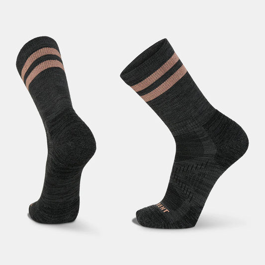 Le Bent Trail Sock | Targeted Cushion | 3/4 Crew Length | Black Marle / Clay