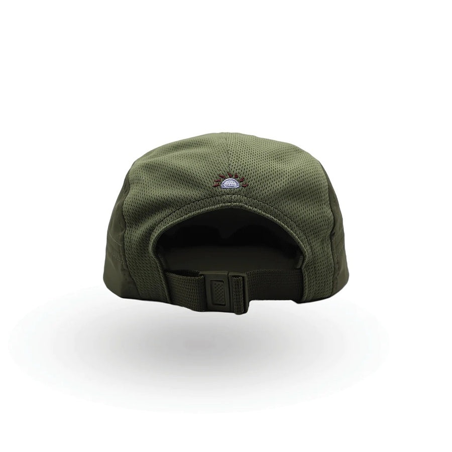 Helios Ultralight 7 Panel Running Cap | Soft Brim | Olive