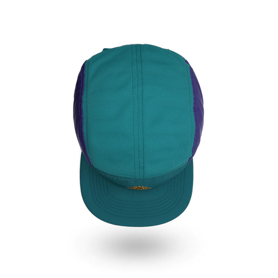 Helios Ultralight 7 Panel Running Cap | Soft Brim | Teal / Purple