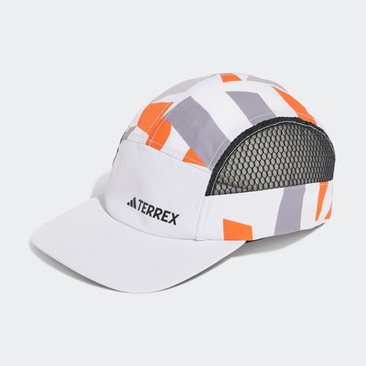 adidas Terrex 5 Panel Graphic Cap | White / Semi Impact Orange / Black