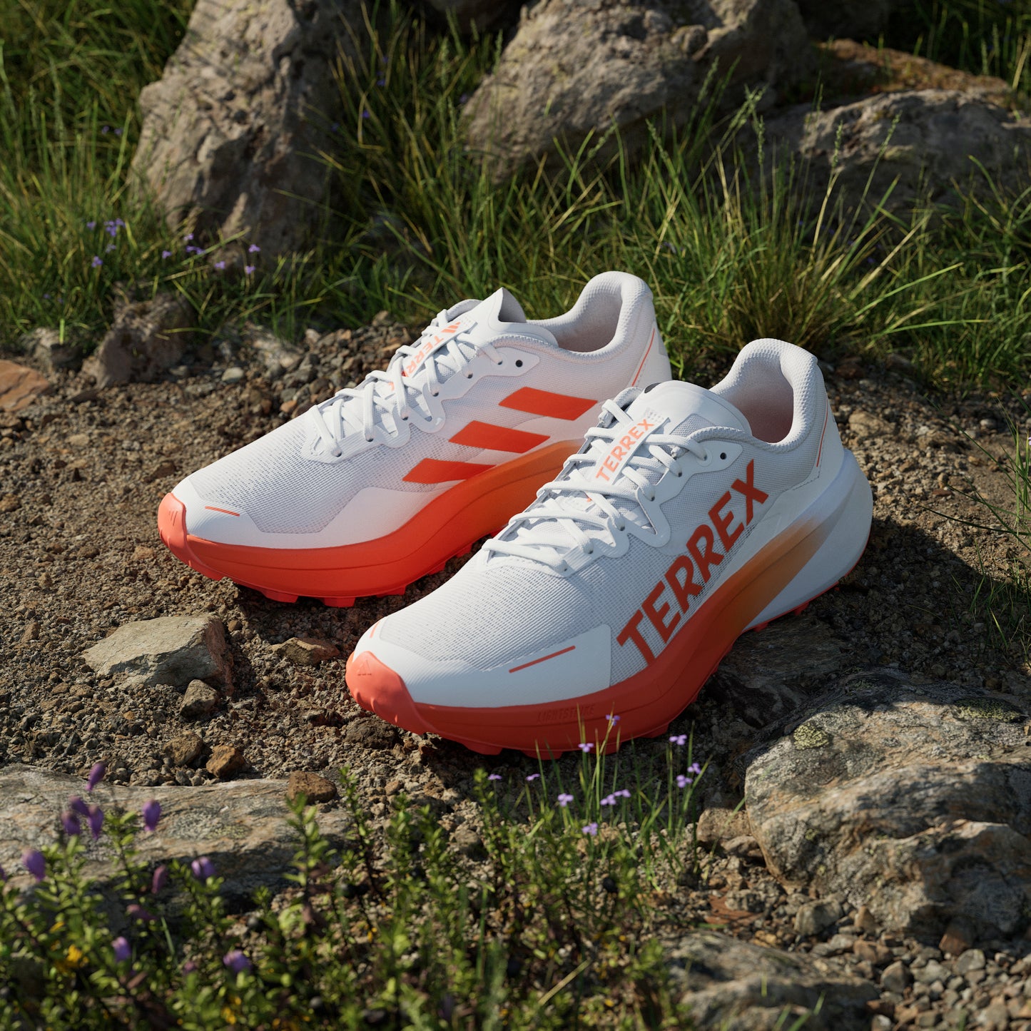 adidas Terrex Agravic 3 | Cloud White / Semi Impact Orange / Dash Grey | Mens