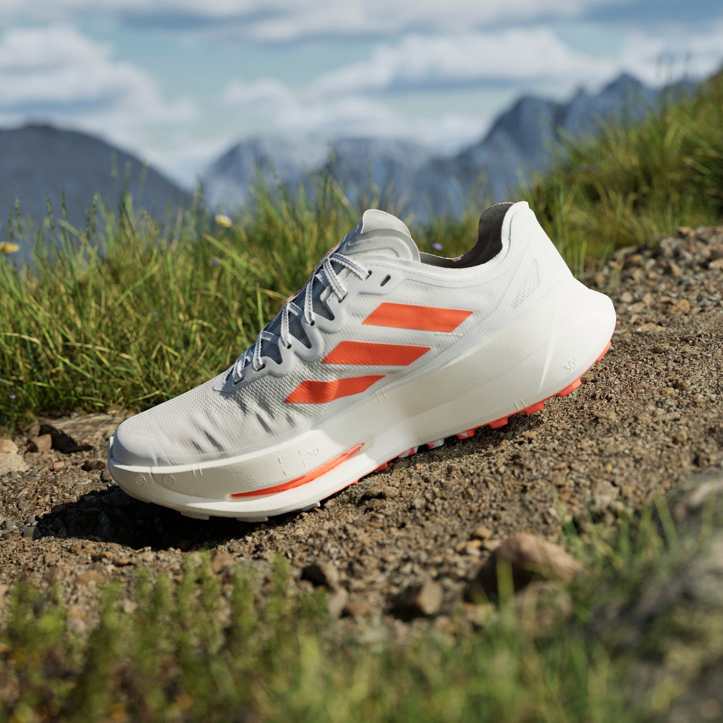 adidas Terrex Agravic Speed Ultra | Cloud White / Impact Orange / Dash Grey | Mens