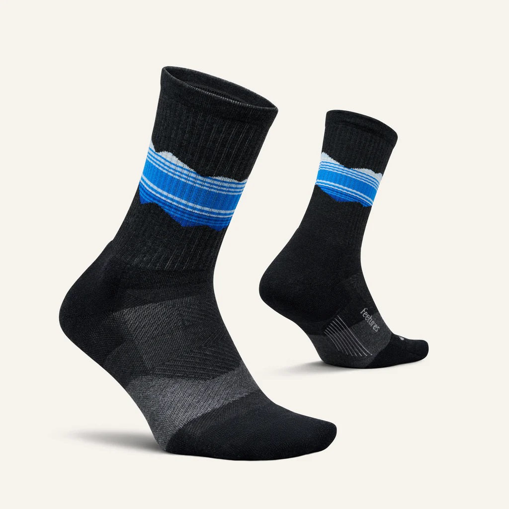 Feetures Trail | Max Cushion | Mini-Crew | Blue Ridge Charcoal