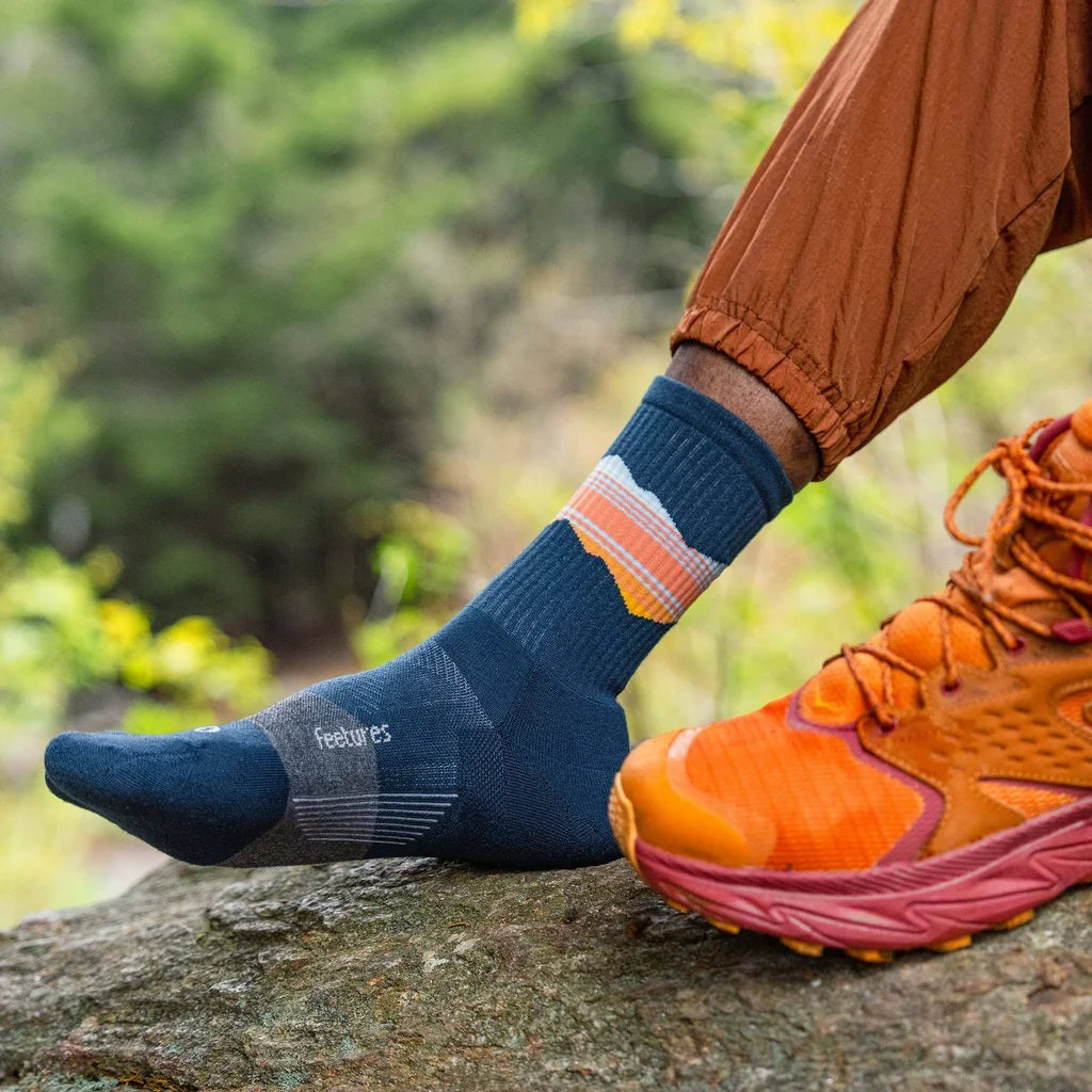 Feetures Trail | Max Cushion | Mini-Crew | Blue Ridge Navy