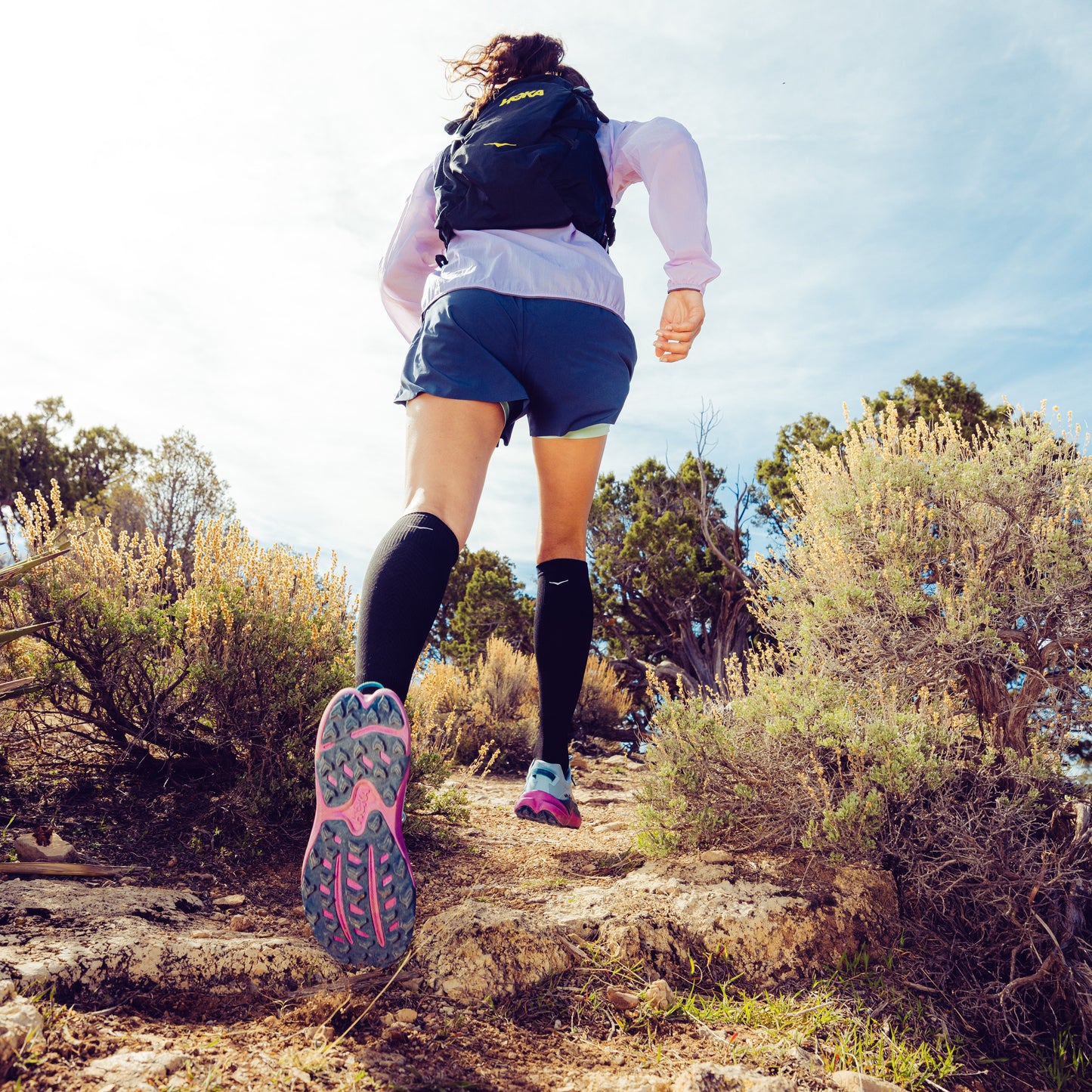 Hoka Torrent 4 | Drizzle / Fuchsia | Womens