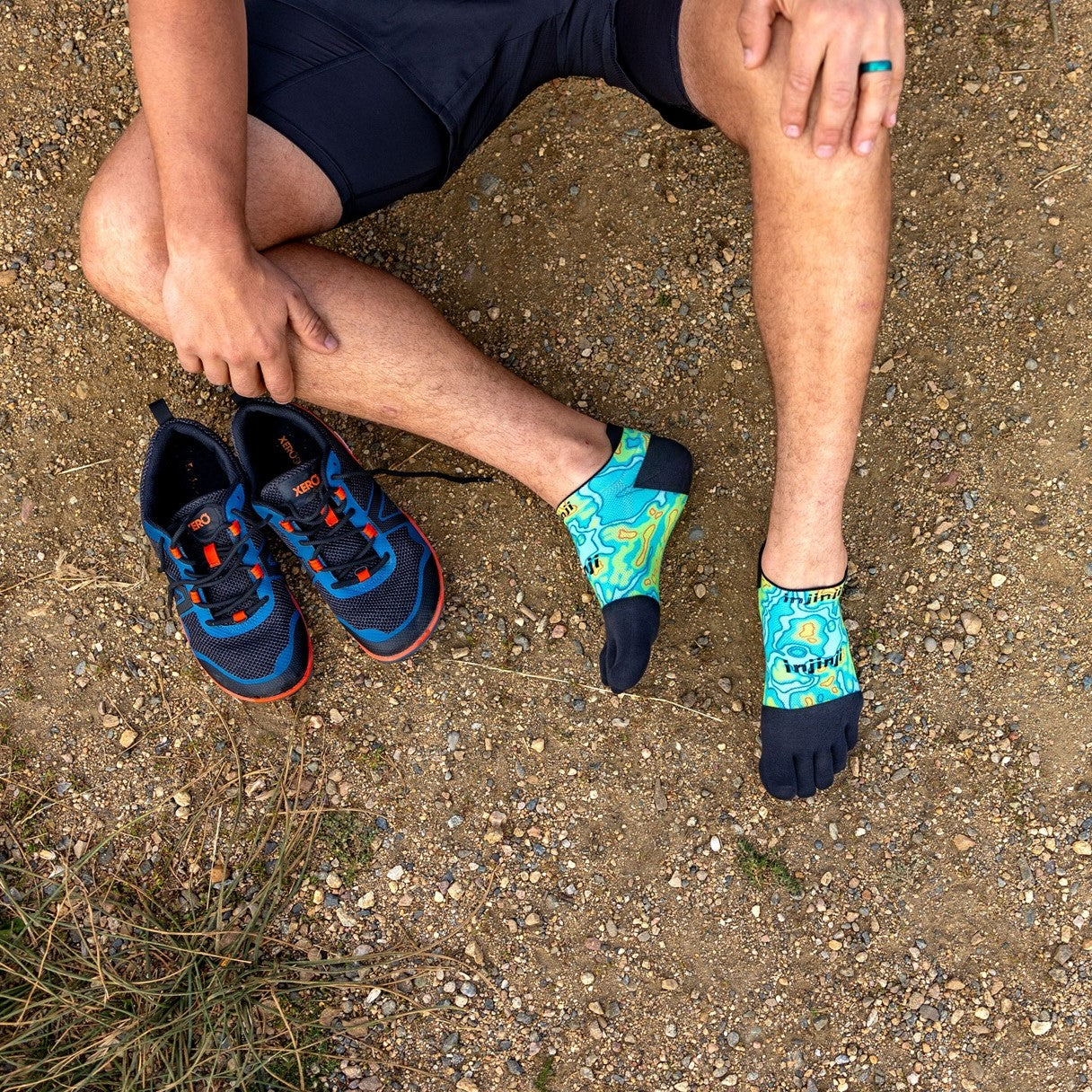 Injinji Run Sock | Lightweight | No Show | Hydro