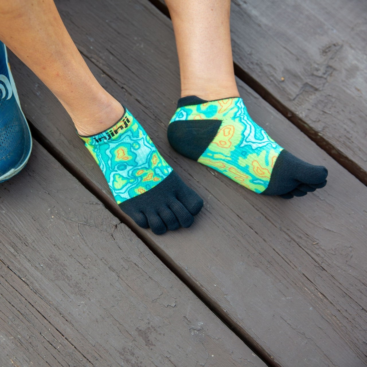 Injinji Run Sock | Lightweight | No Show | Hydro | Womens