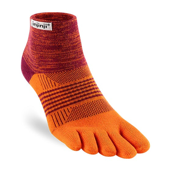 Injinji Trail Sock | Midweight | Mini-Crew | Flame | Womens