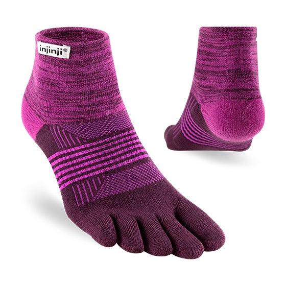 Injinji Trail Sock | Midweight | Mini-Crew | Violet | Womens