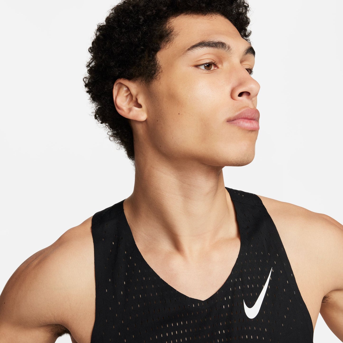 Nike AeroSwift Singlet | Black / Summit White | Mens