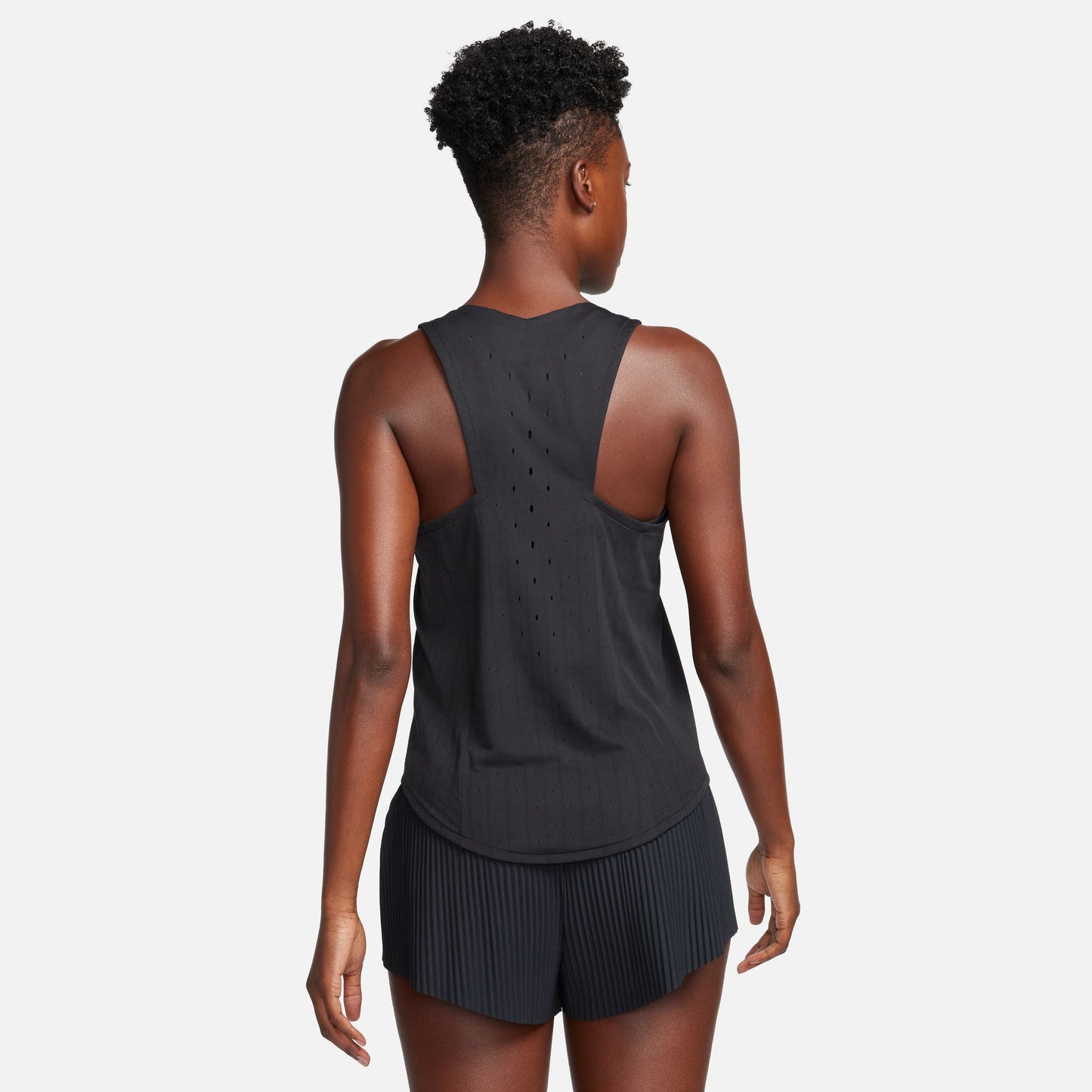 Nike AeroSwift Singlet | Black / White | Womens