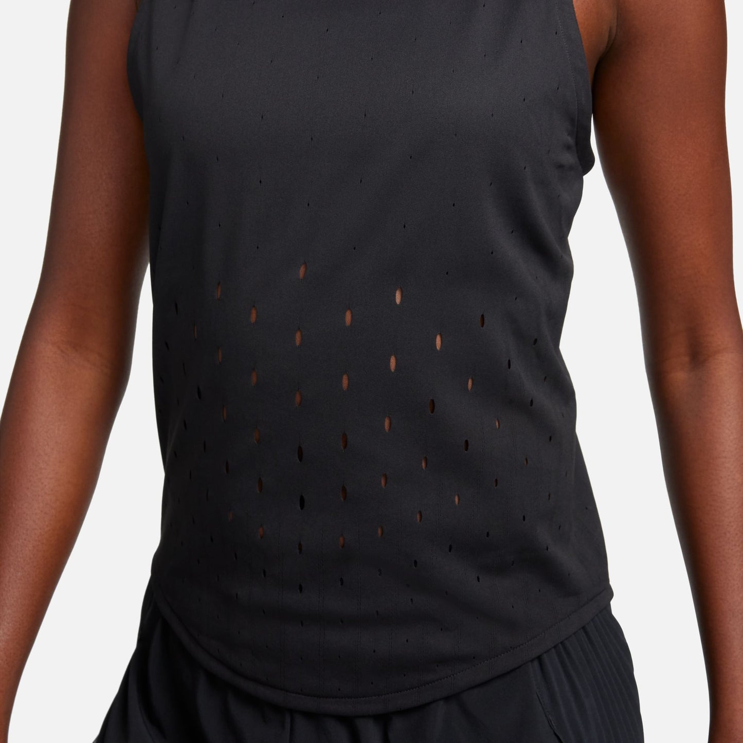 Nike AeroSwift Singlet | Black / White | Womens