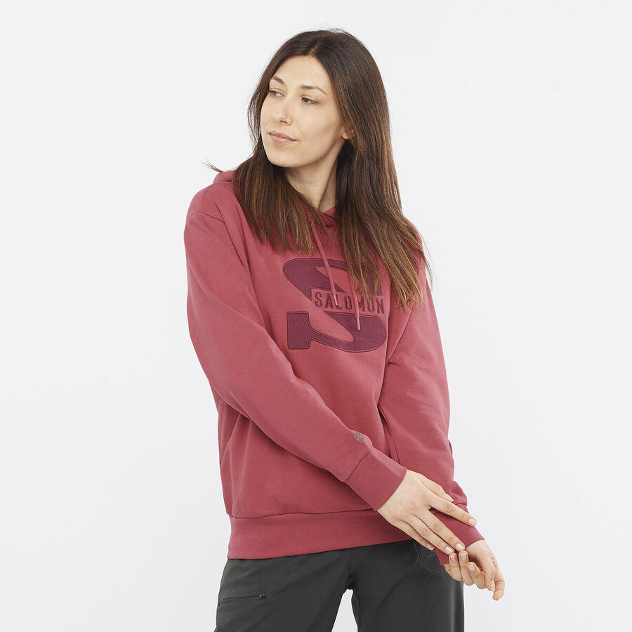 Salomon Outlife Pullover Hoody | Earth Red | Womens