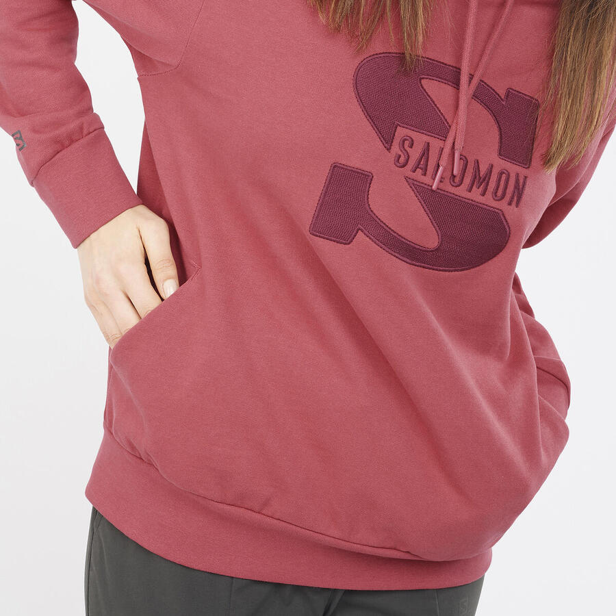 Salomon Outlife Pullover Hoody | Earth Red | Womens