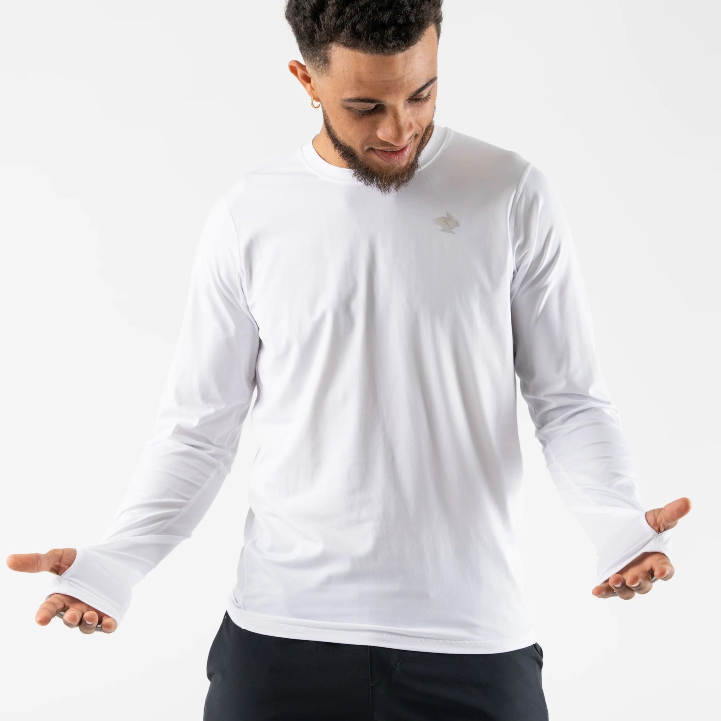 rabbit UPF Ice LS Tee | White | Mens