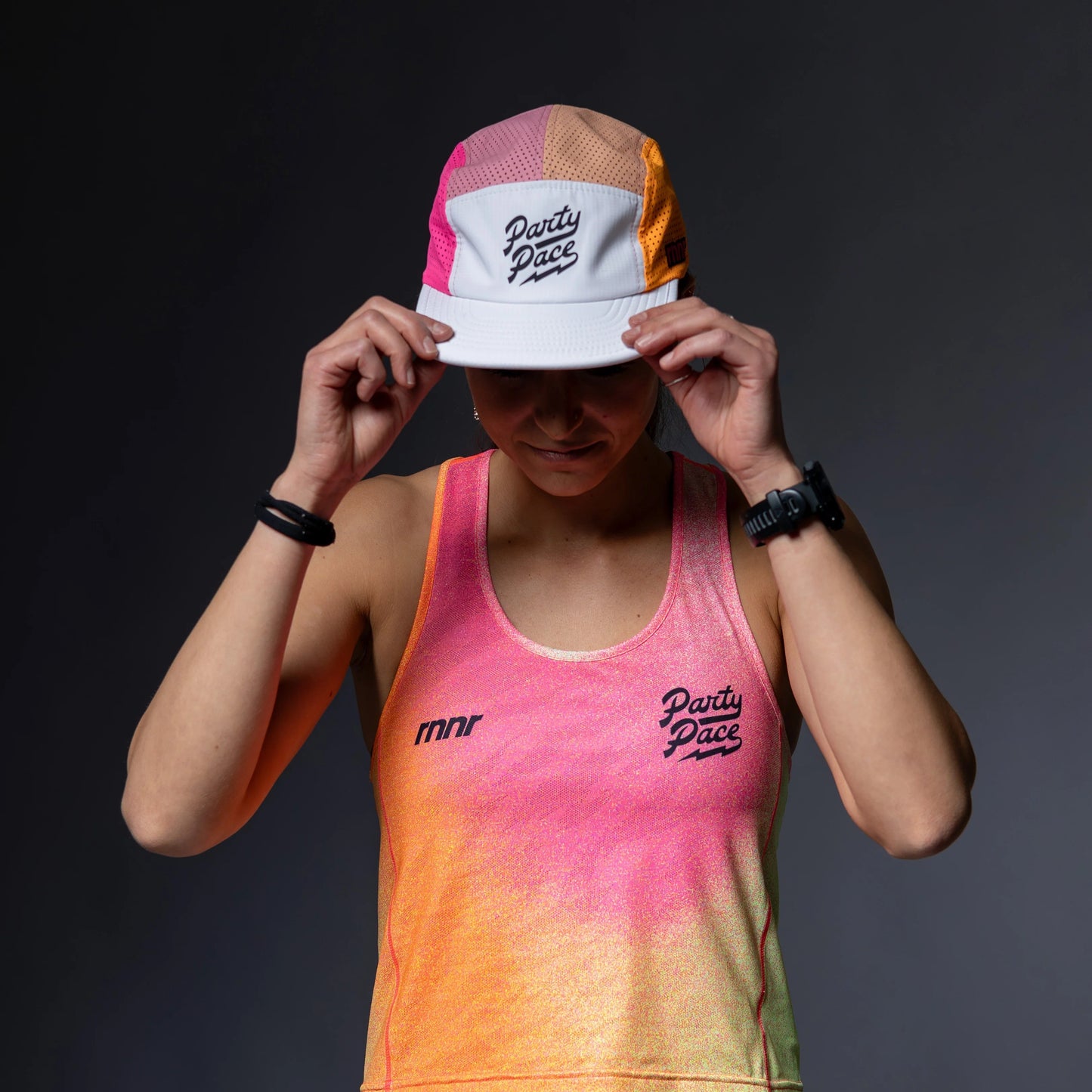 rnnr Pacer Hat | Party Pace Pink Orange