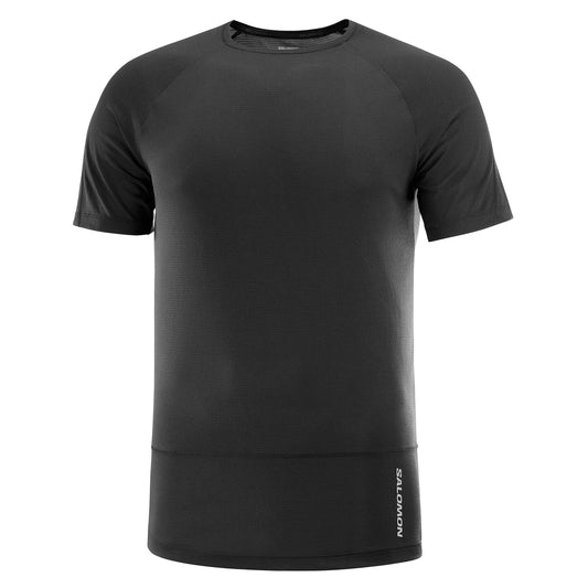 Salomon Cross Run Tee | Deep Black | Mens