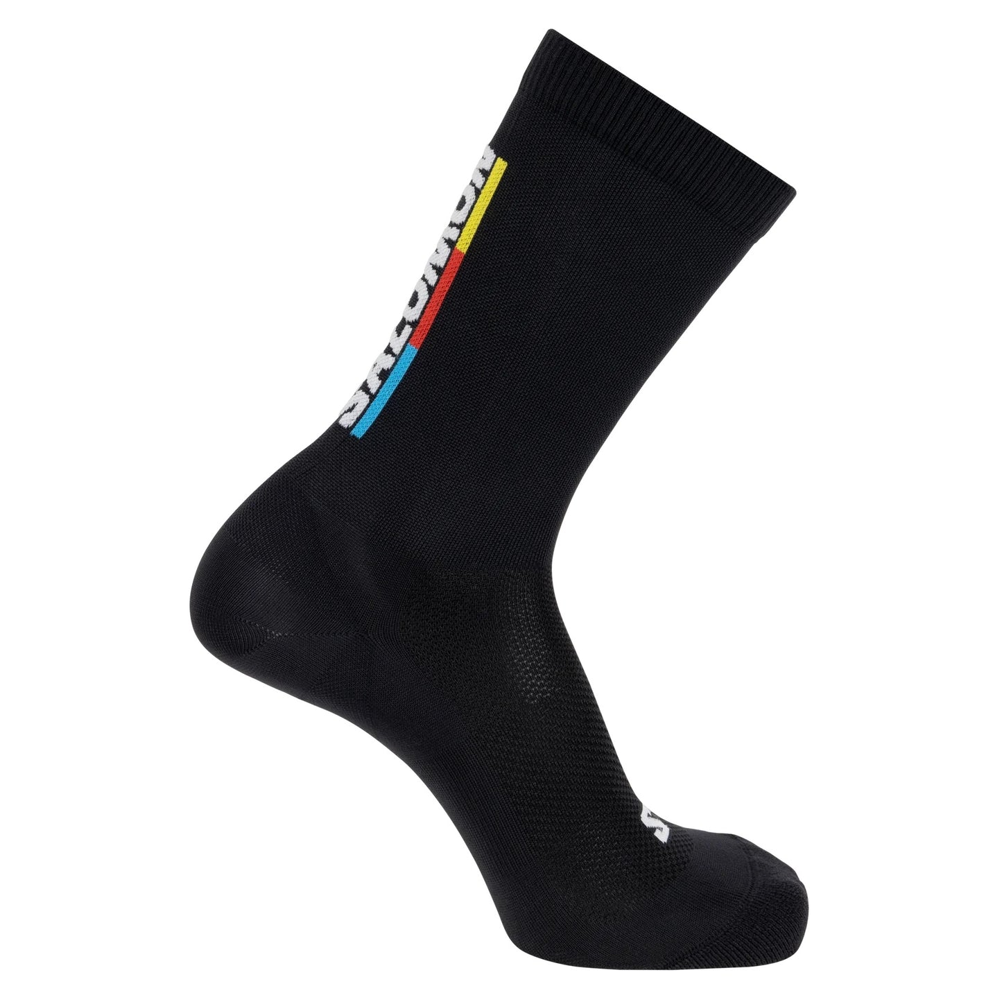 Salomon Pulse Race Flag Crew Sock | Black / Bright Red / Lemon