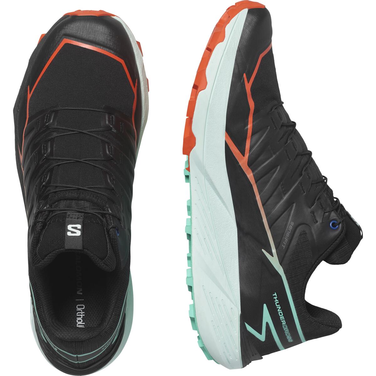 Salomon Thundercross | Black / Cherry Tomato / Electric Green | Mens