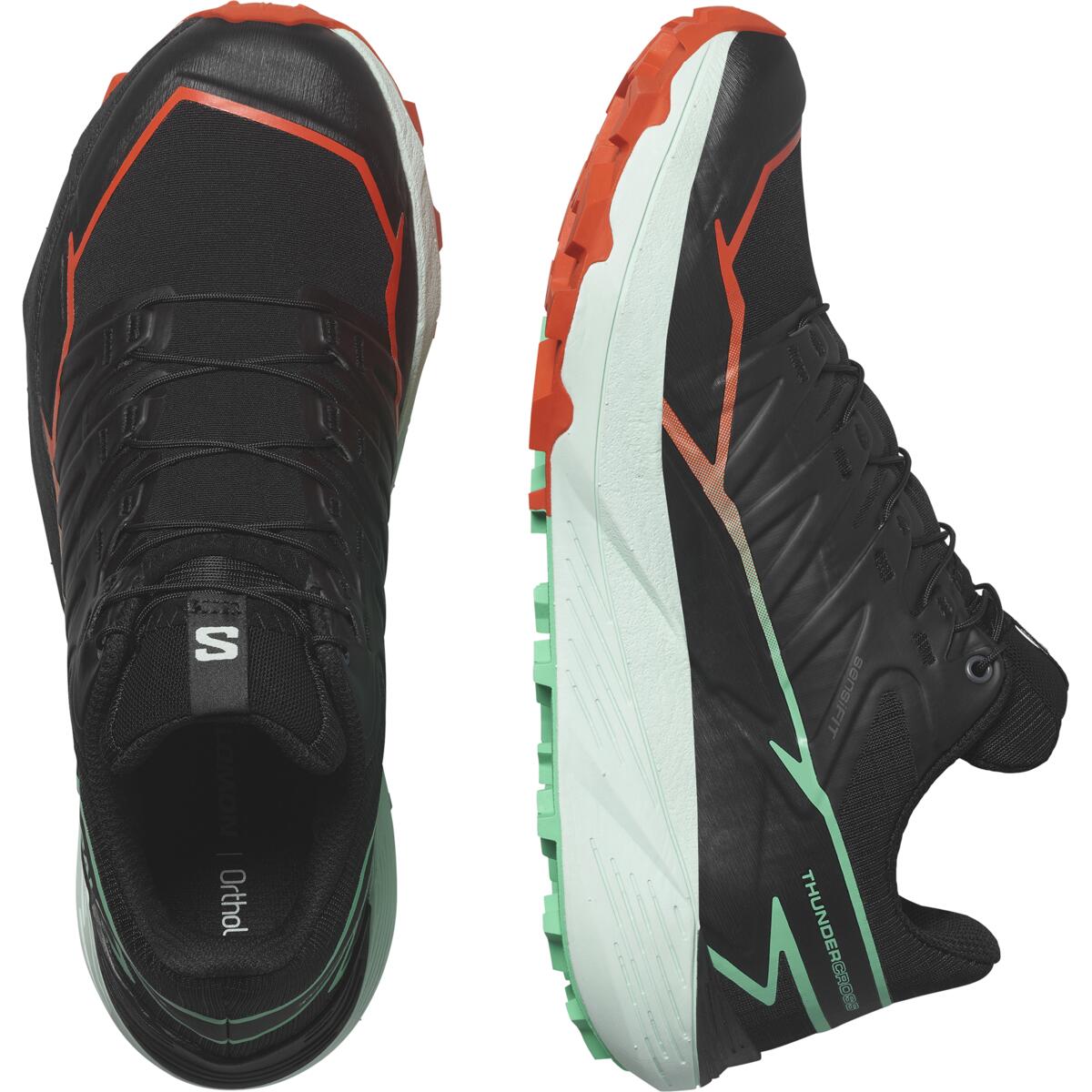 Salomon Thundercross | Black / Cherry Tomato / Electric Green | Womens