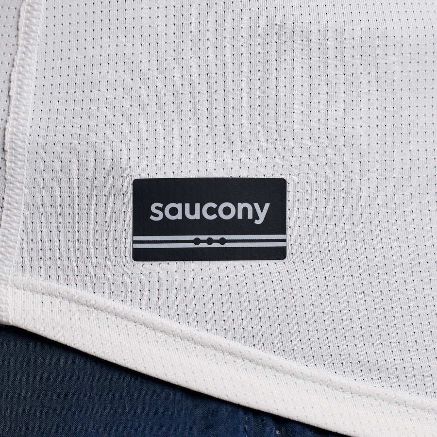 Saucony Stopwatch Graphic Short Sleeve Tee | White Graphic | Womens