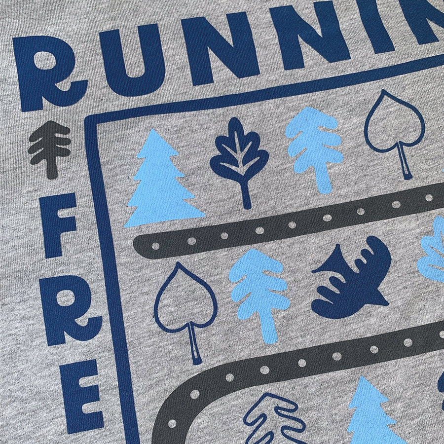 The Trail Co. Casual Tee | Grey Running Free | Unisex