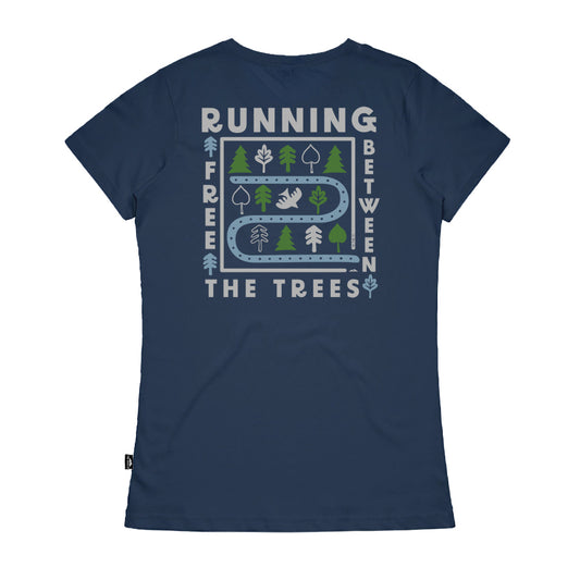 The Trail Co. Casual Tee | Navy Running Free | Womens